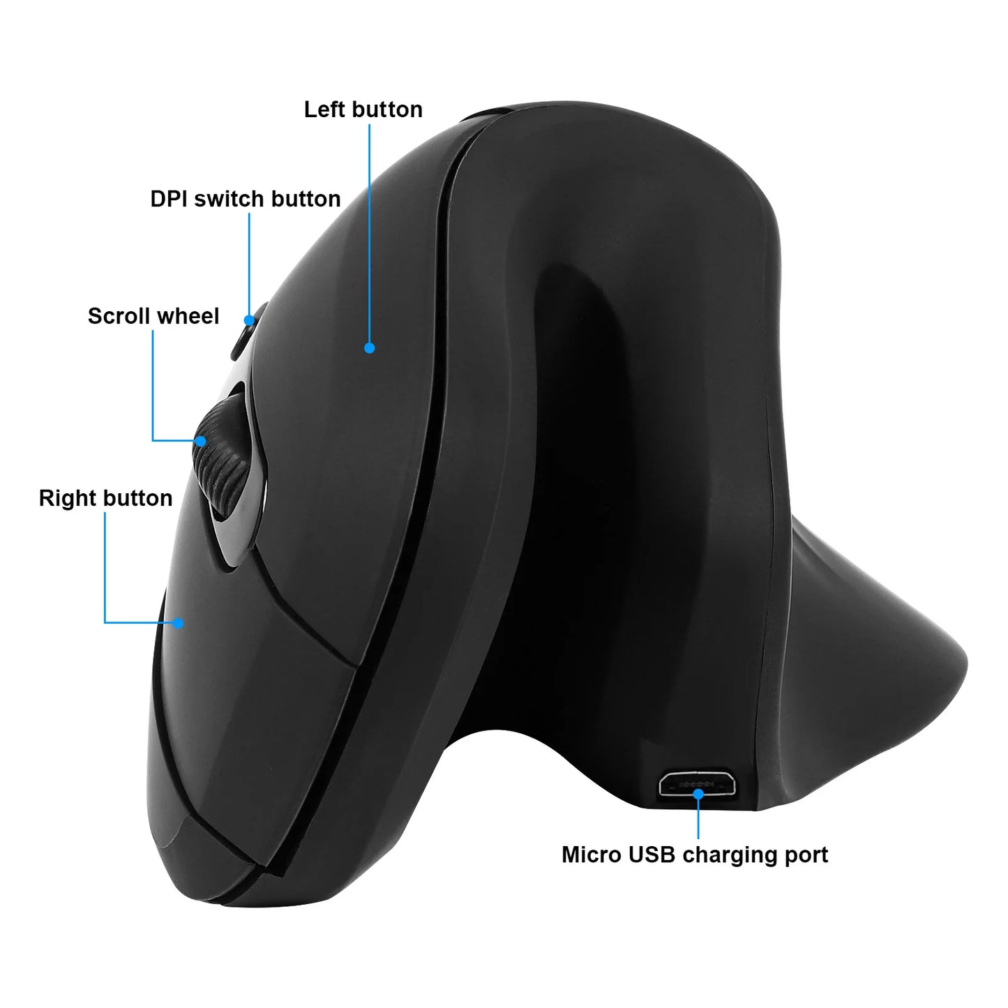 Ergonomic Vertical Mouse 2.4GHz Wireless Rechargeable Gaming Mause Mice USB Optical Wired Mouse For Laptop PC Computer Office