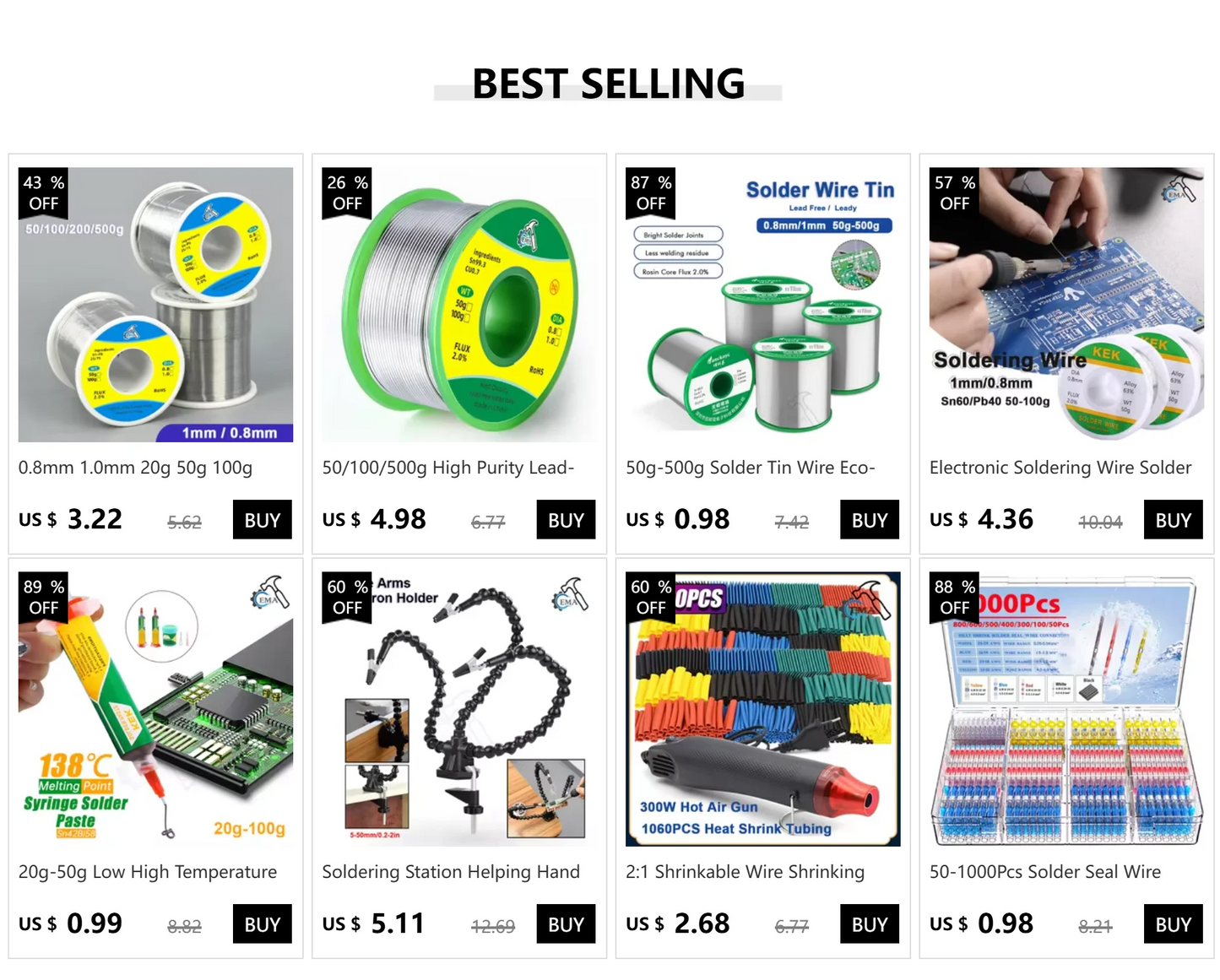 10/50/100/200PCS Heat Shrink Butt Wire Connectors AWG 24-10 0.3-6.0mm2 Waterproof Insulated Automobile Wire Cable Crimp Terminal