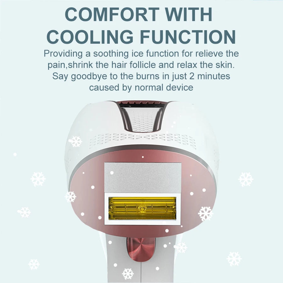 Upgraded Laser Hair Removal Cooling 3in1 At-Home Rejuvenation Acne Remove Painless Permanent Hair Remove for Women IPL Epilator