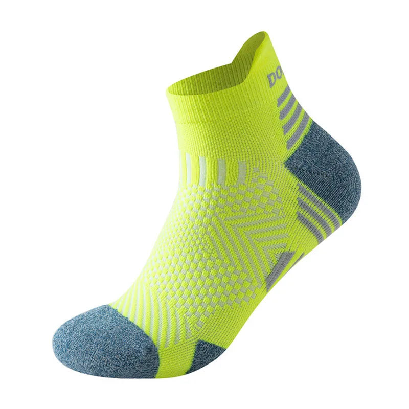 2023 Professional Marathon Running Sock Men Women Sports Fitness Thickened Cushioned Short Tube Low Cut Boat Ankle Socks
