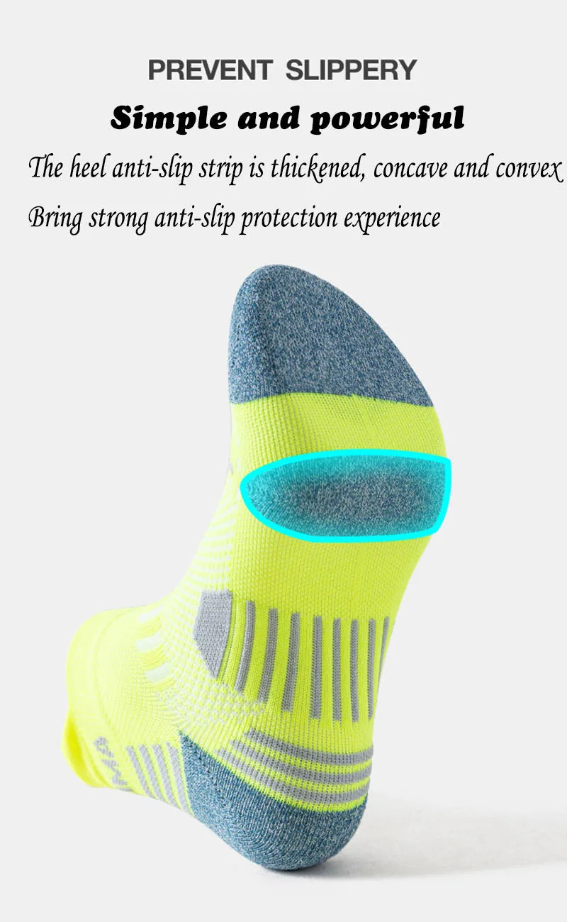 2023 Professional Marathon Running Sock Men Women Sports Fitness Thickened Cushioned Short Tube Low Cut Boat Ankle Socks