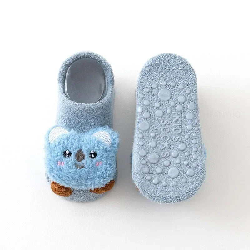 Cartoon Bear Rabbit Newborn Infant Warm Socks Autumn Winter Thickened Boys Girls Kids Sleep Socken Cute Baby Children Floor Sock
