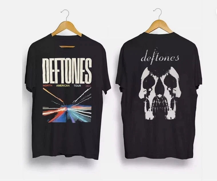 American Street Deftones 2025 North American Tour T-Shirt Summer New Vintage Fashion Men's and Women's Streetwear