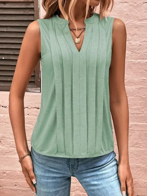Solid Casual Loose Sleeveless Blouses For Women Fashion Summer Women's Shirts And Blouses Elegant Youth Female Tops