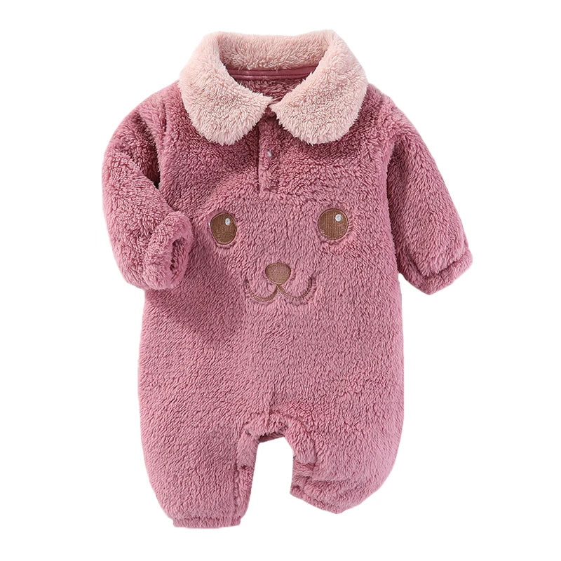 Newborn Baby Clothes New Spring Autumn Infant Jacket for Boy Flannel Bodysuit for Girls Soft Bebe Romper Baby Clothes 0-12 Month