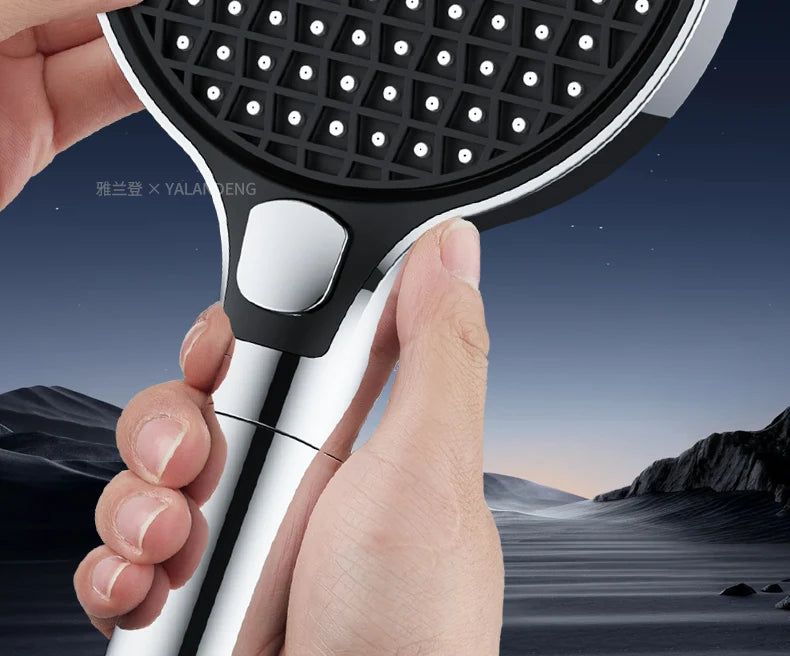 15CM Big Panel High Pressure Shower Head With Filter 3 Modes Large Flow Spray Nozzle Rainfall Shower Faucet Bathroom Accessories