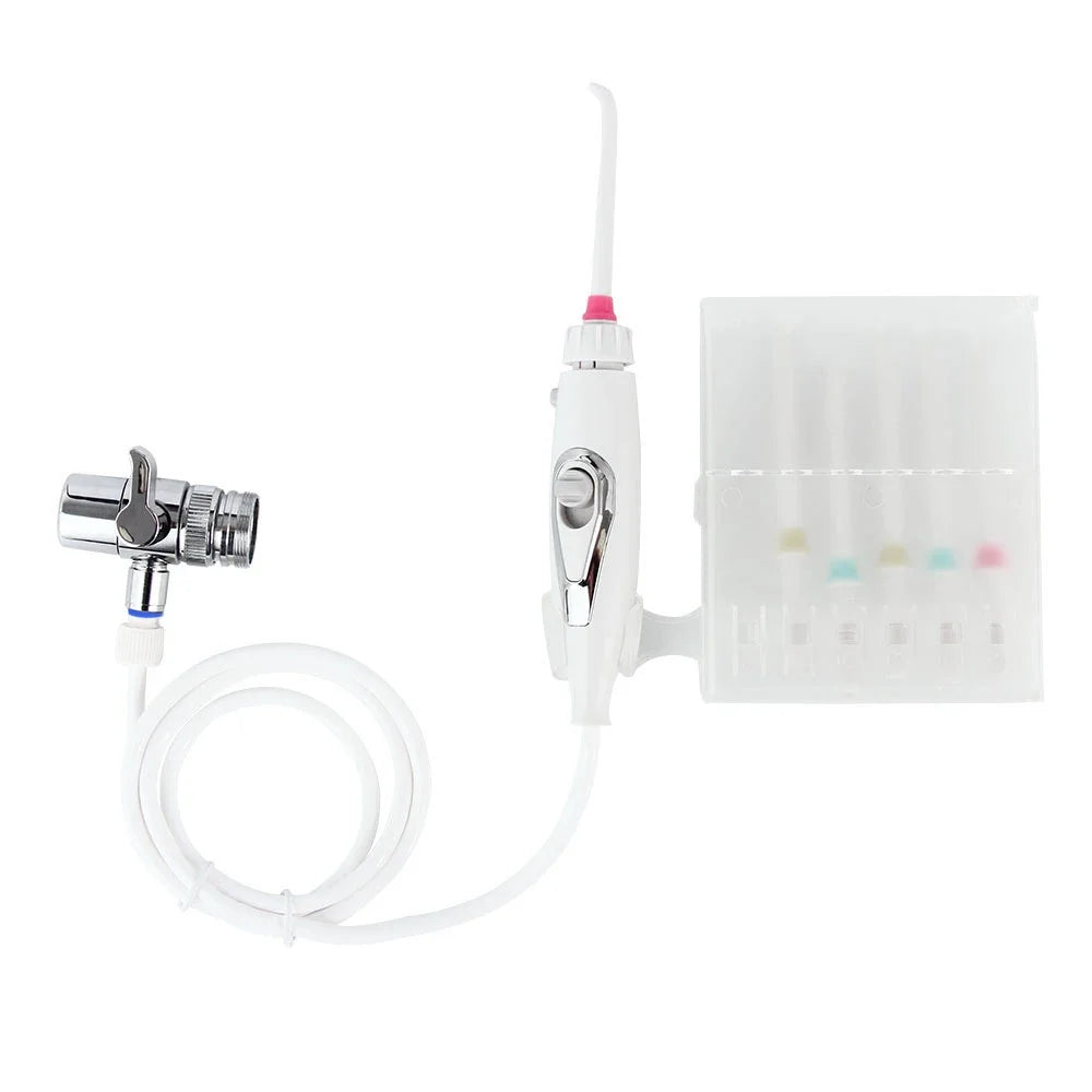 Dental Water Flosser Faucet Oral Irrigator Floss Dental Irrigator Portable Dental Water Jet Teeth Cleaning Mouth Washing Machine