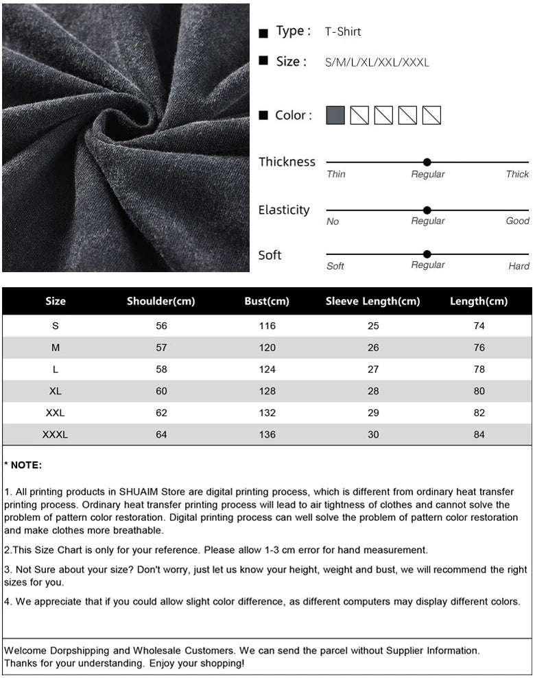 Men Streetwear Tshirt Hip Hop Oversized One Piece Graphic Print Retro T-Shirt Harajuku Summer Short Sleeve T Shirt Cotton Tops