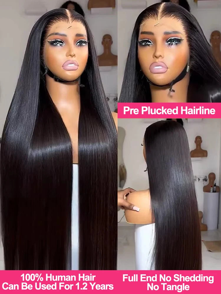 Bone Straight 13x4 HD Lace Front Human Hair Wigs Brazilian Remy Frontal Wig 5x5 Glueless Wigs Human Hair Ready To Wear For Women