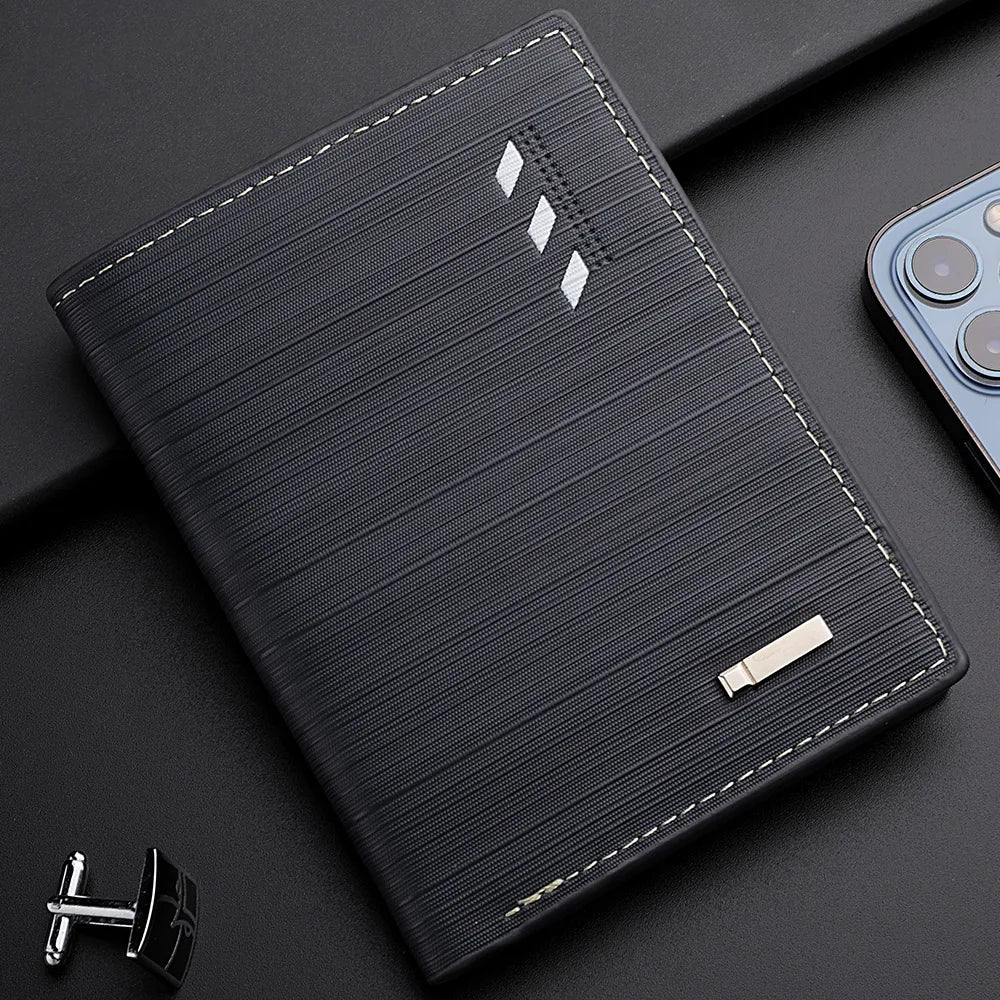 Men's Short PU Leather Wallet, Multi-slot Credit Card Holder Men's Wallet, Casual Wallet for Men