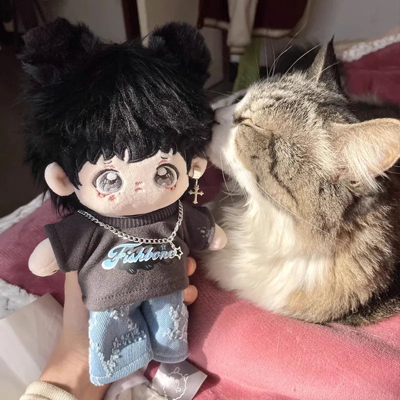 20cm Love Deep Space Anime Character Cosplay Dress Up Casual Clothing Set Accessorie Plush Toy Cotton Doll Kid Birthday Toy Gift