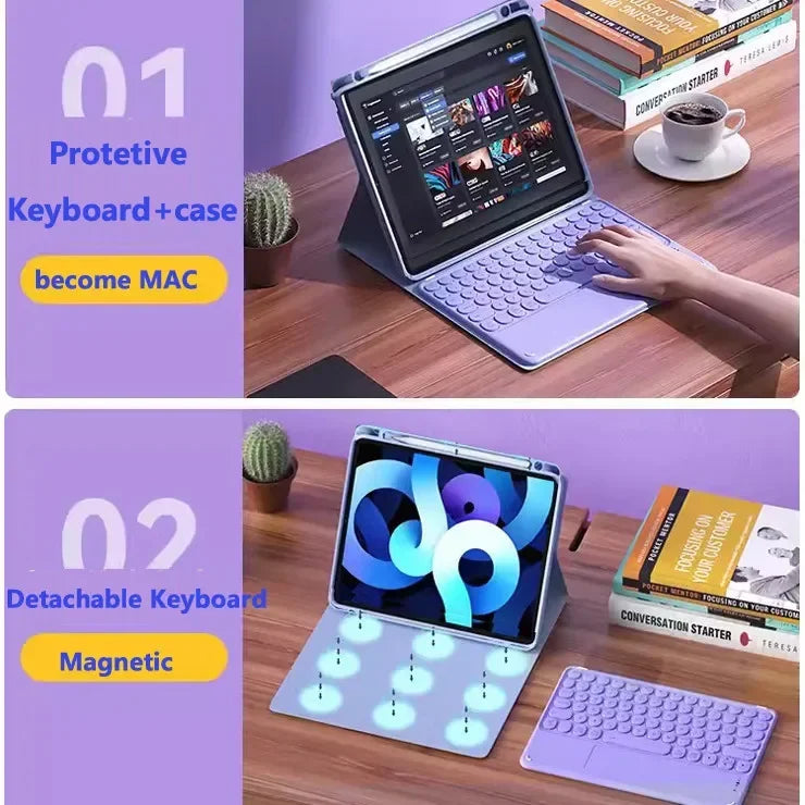 Funda Case for Huawei MatePad 11.5'' S 2024 Case TGR-W09 Trackpad Keyboard Cover for MatePad 11.5S Russian Spanish Portuguese