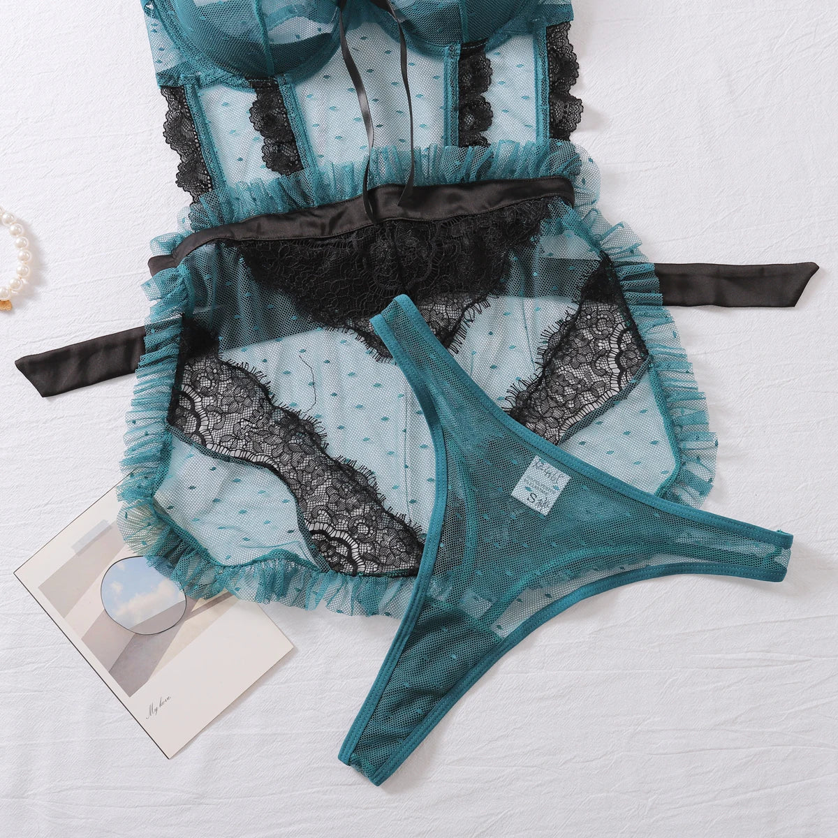MUZISKAT Maid Lingerie Patchwork Lace Transparent Backless BodySuit Seductive Underwear Sexy Below Set Naked Woman Erotic Outfit