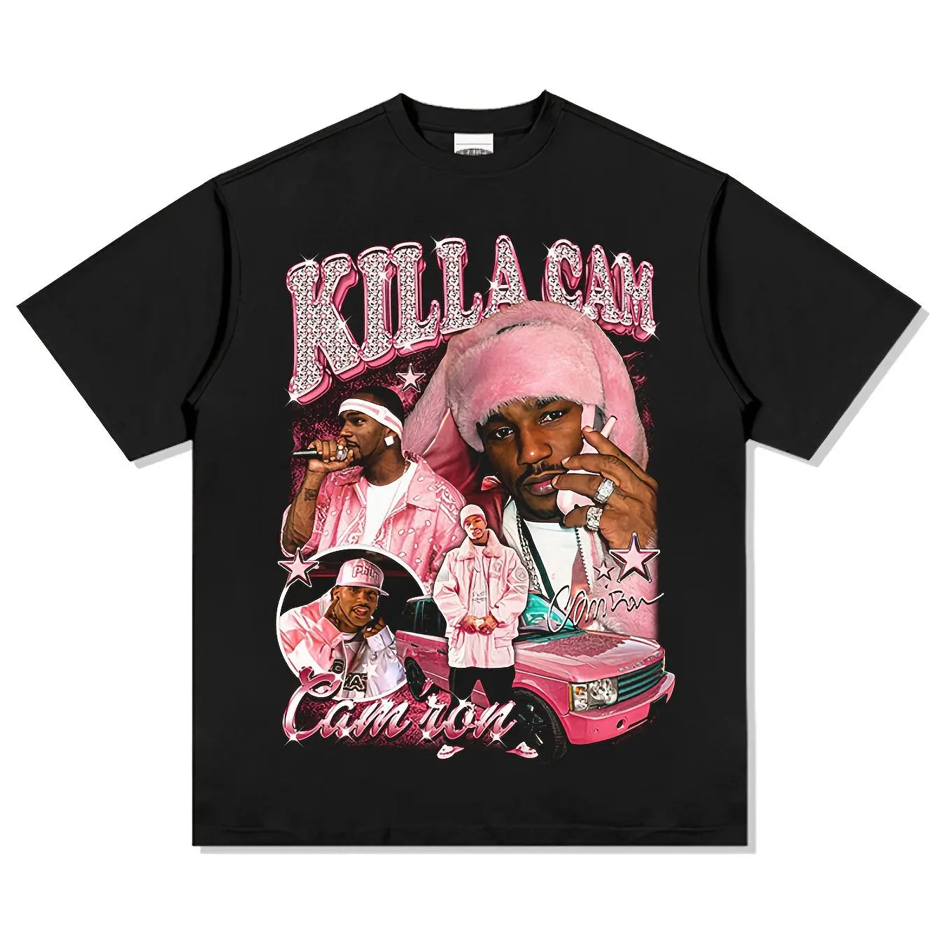 Killa Cam Comfortable Cotton Men's Crew Neck Short Sleeve T-Shirt Men's T-Shirt Summer New Vintage Fashion Top