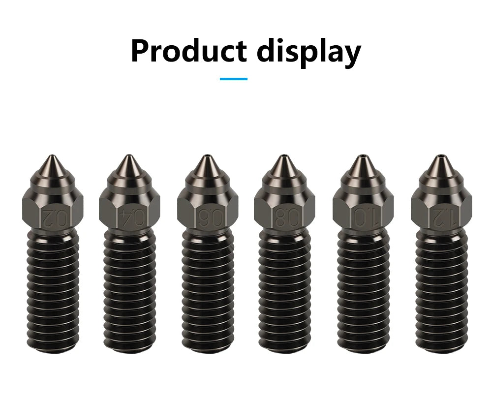 For Ender 3 V3 KE Nozzle Brass Plated Copper Hardened Steel High Speed 3D Printer Nozzles For Creality K1 / K1 Max / CR-M4
