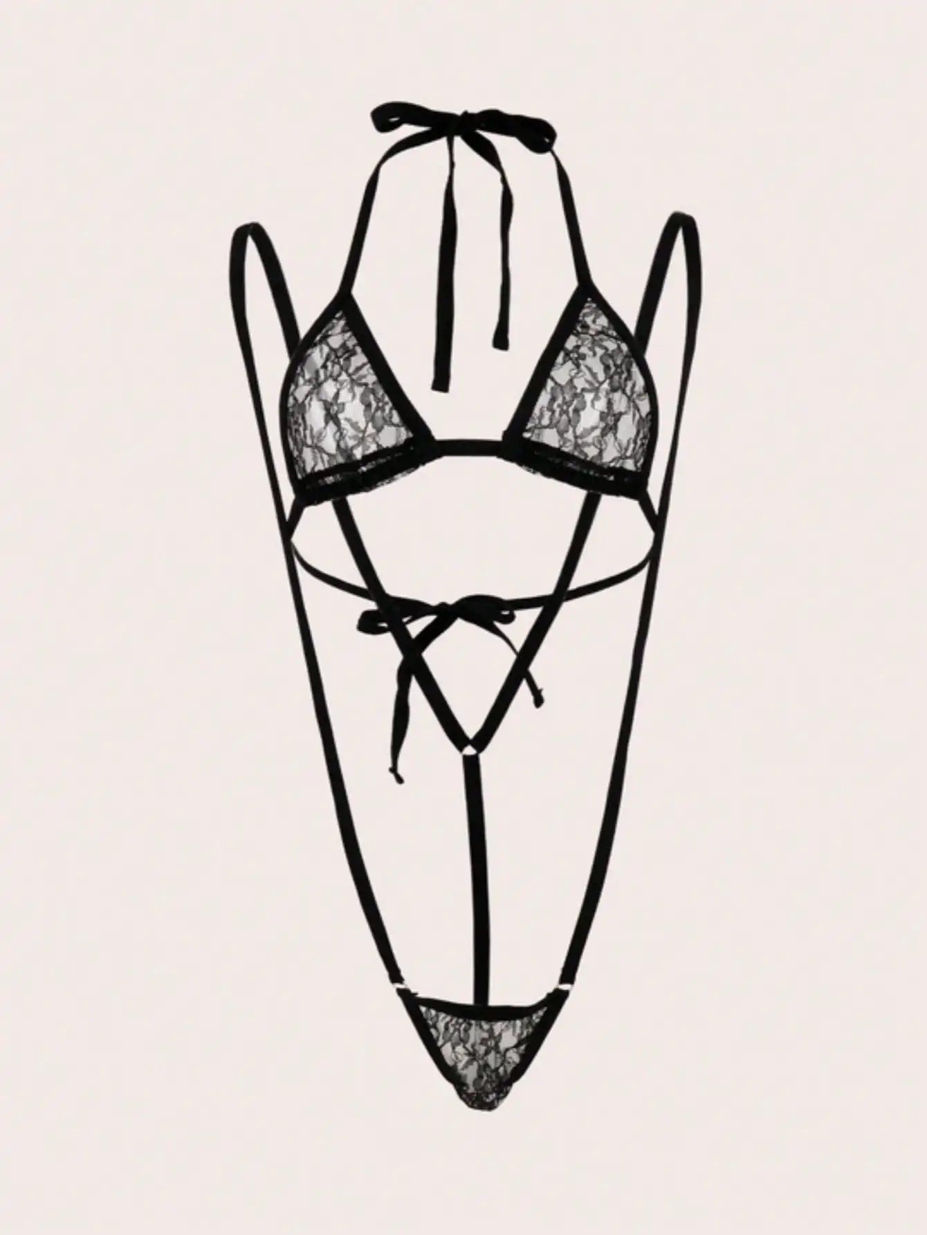 Two-Piece Women's Sexy Underwear Lace Lace Hollowed Out Sexy Underwear