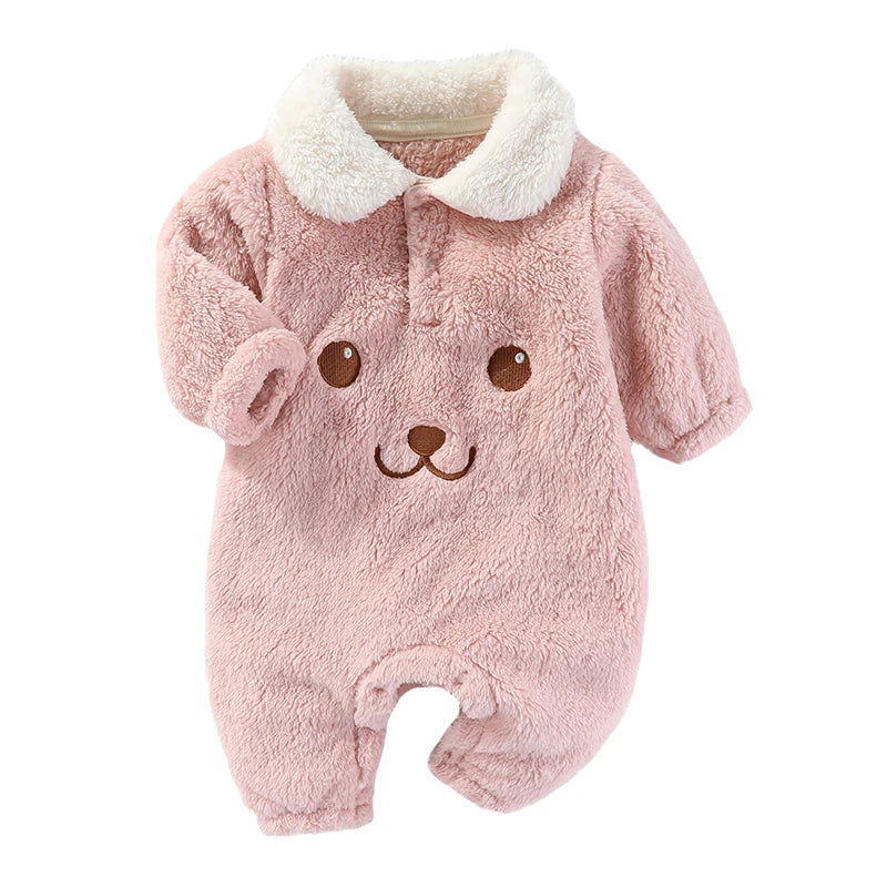 Newborn Baby Clothes New Spring Autumn Infant Jacket for Boy Flannel Bodysuit for Girls Soft Bebe Romper Baby Clothes 0-12 Month