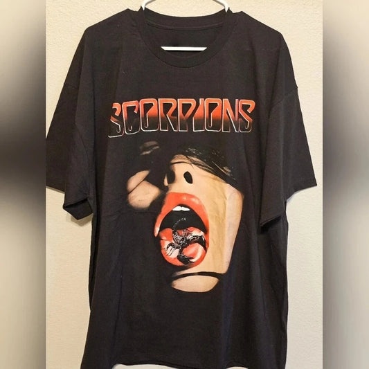 American Retro Scorpion Black Short-sleeved Unisex T-shirt Summer New Retro Fashion Men's and Women's Streetwear