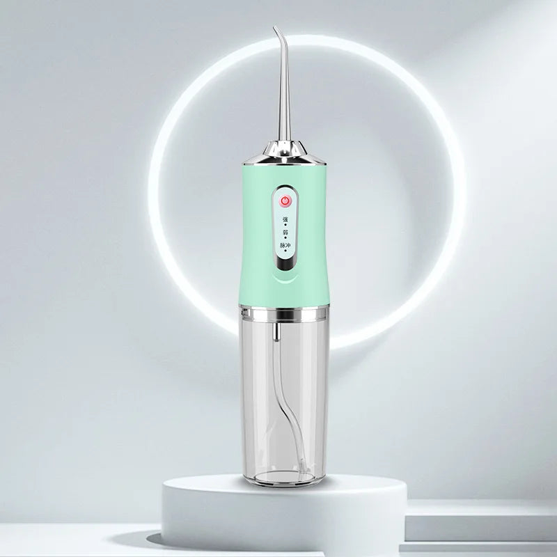 ﻿ Dental Floss Portable Cordless Oral Irrigator Cleaning 3 Modes Waterproof Rechargeable Dental Cleaner With 4 Nozzles Clean Gum