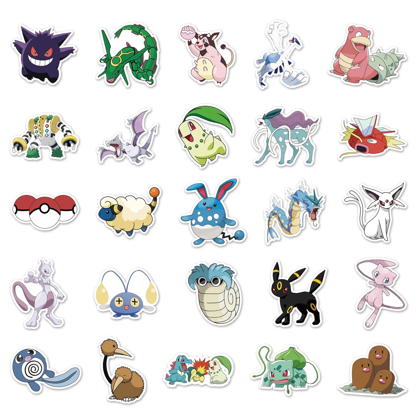50 Piece MINISO Pokemon Waterproof Stickers DIY For Phones Laptop Car Sticker