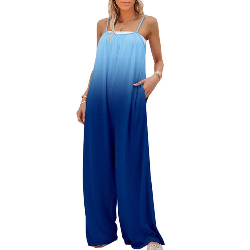 Summer 2024 New Europe and the United States cross-border foreign trade women's casual sleeveless jumpsuit