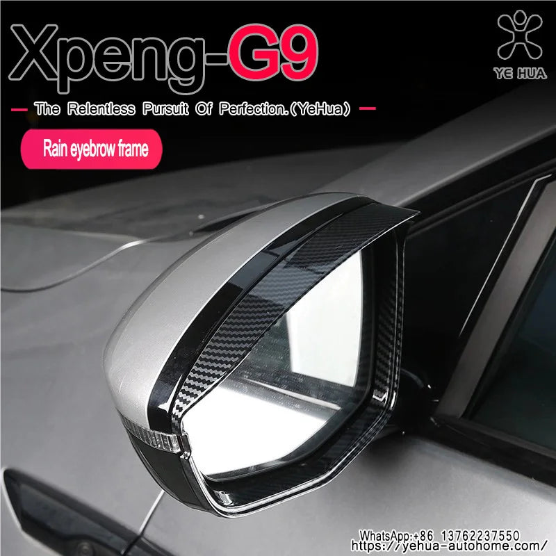 For Xpeng  G9 2023-2025 Car Rearview Mirror Rain Eyebrow Sun Visor Shade Cover  Clear Vision for Rain Car Mirror Accessories