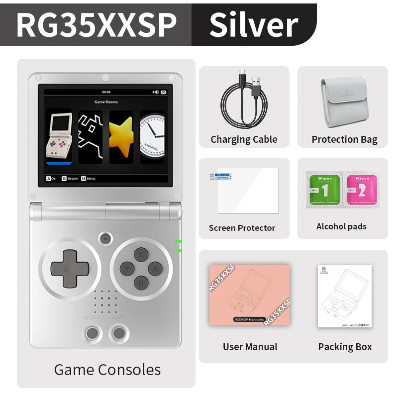 ANBERNIC RG35XXSP Retro Flip Handheld Game Console 3.5" IPS Screen Linux H700 Video Game Player Support Streaming WIFI Bluetooth