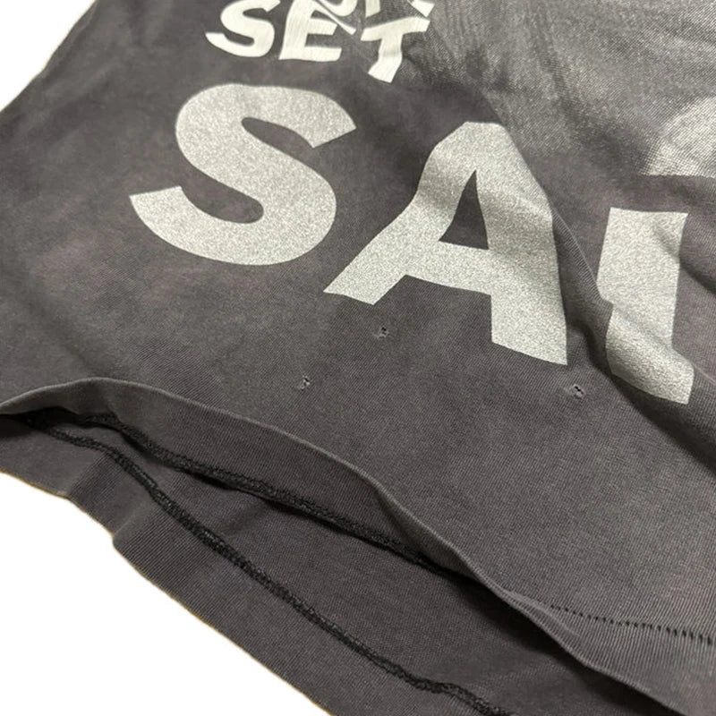 Pay Money To My Pain Saint T-Shirt Men Women Best Quality Oversized 100% Cotton Tee Tops Vintage Washed Black Graphics T Shirt