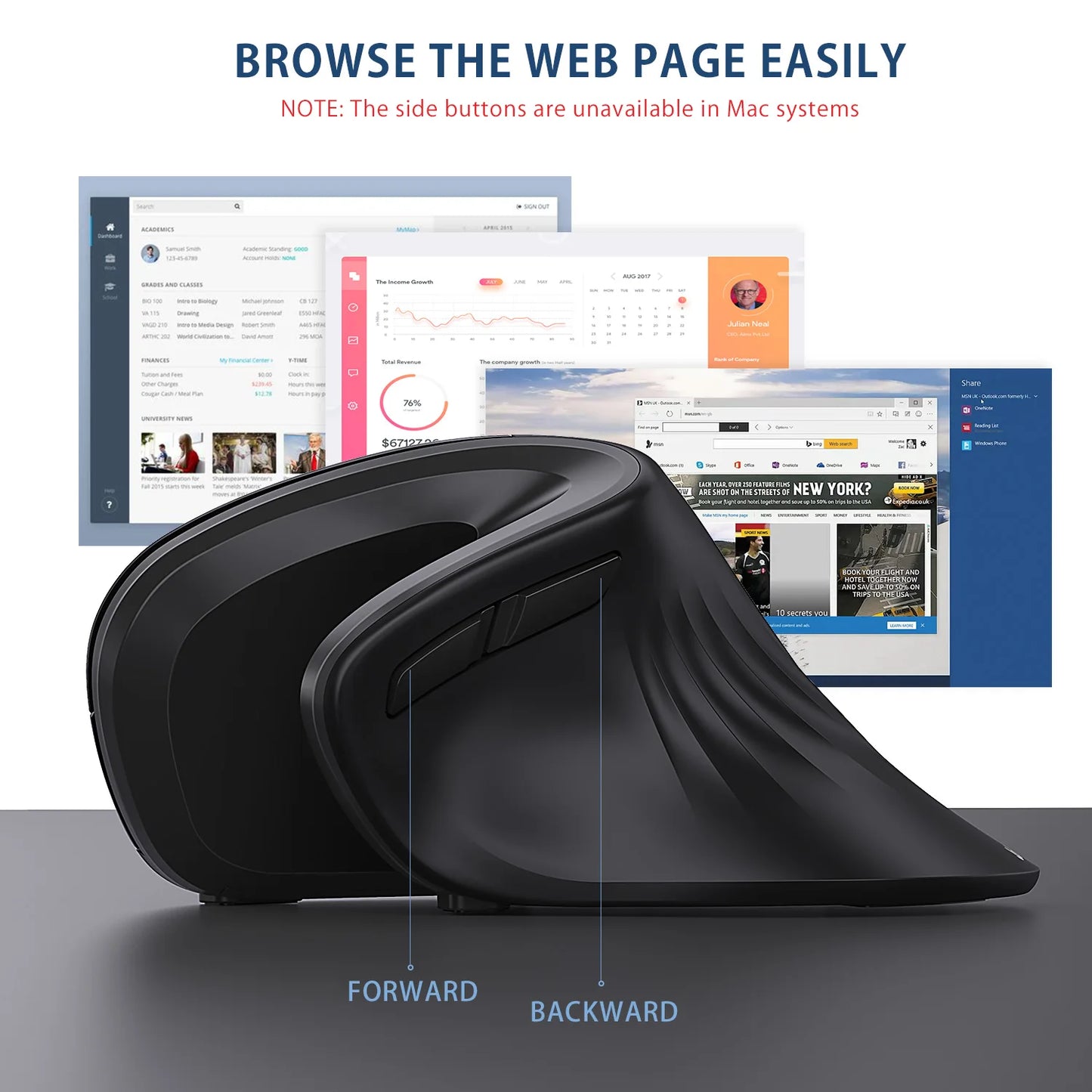 Ergonomic Vertical Mouse 2.4GHz Wireless Rechargeable Gaming Mause Mice USB Optical Wired Mouse For Laptop PC Computer Office