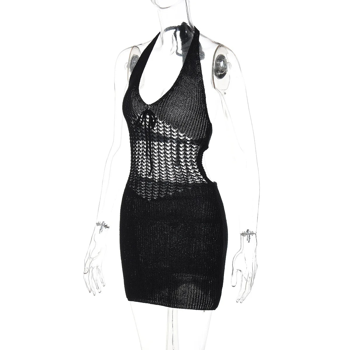 Ladies Summer Vacation Dress Women Sleeveless Backless Lace Up Halter Dresses Birthday Party Club Streetwear Woman Clothes 2025