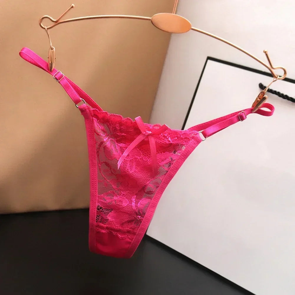 Lace G-string Thongs Ultra-Thin Underwear For Women Panties Sexy Transparent Breathable Lingerie Low Rise Underpants T-Pants