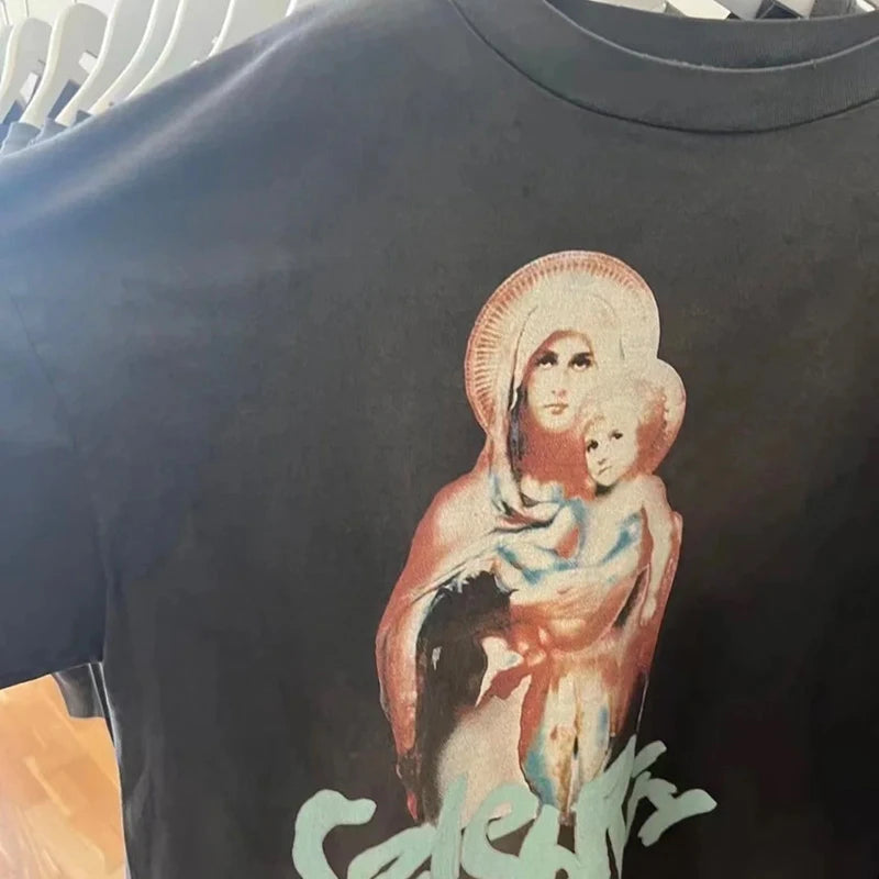 Pay Money To My Pain Saint T-Shirt Men Women Best Quality Oversized 100% Cotton Tee Tops Vintage Washed Black Graphics T Shirt