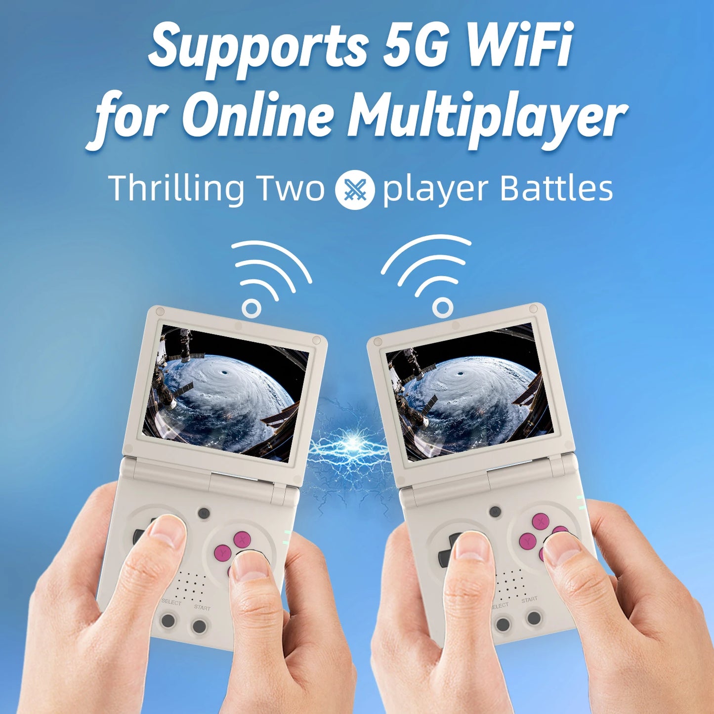 ANBERNIC RG35XXSP Retro Flip Handheld Game Console 3.5" IPS Screen Linux H700 Video Game Player Support Streaming WIFI Bluetooth