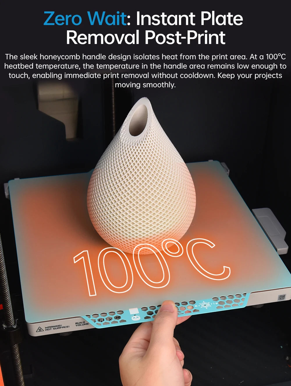 BIQU Panda Build Plate CryoGrip Pro for Bambu X1/P1/A1/A1 mini Printers Double-Sided Low Energy Printing Composite Honeycomb