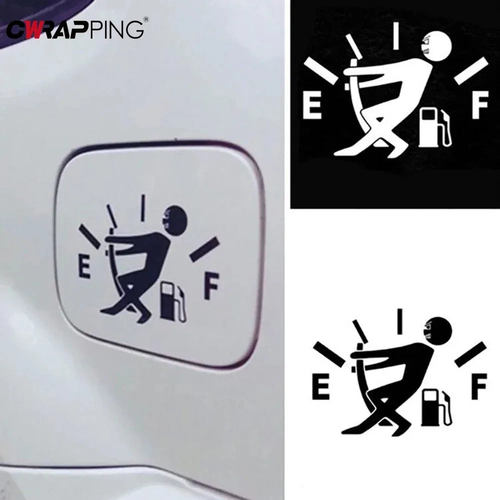 Car Stickers Pull Fuel Tank Pointer Reflective Vinyl Funny Sticker High Gas Decal Fuel Gage Empty Stickers Decal Auto Exterior