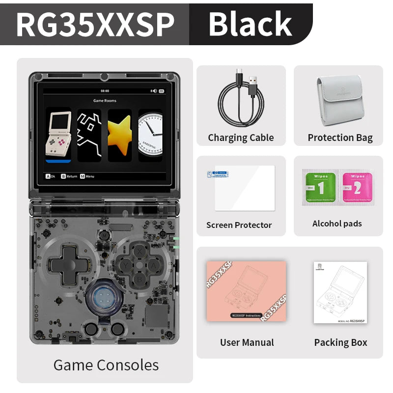 ANBERNIC RG35XXSP Retro Flip Handheld Game Console 3.5" IPS Screen Linux H700 Video Game Player Support Streaming WIFI Bluetooth