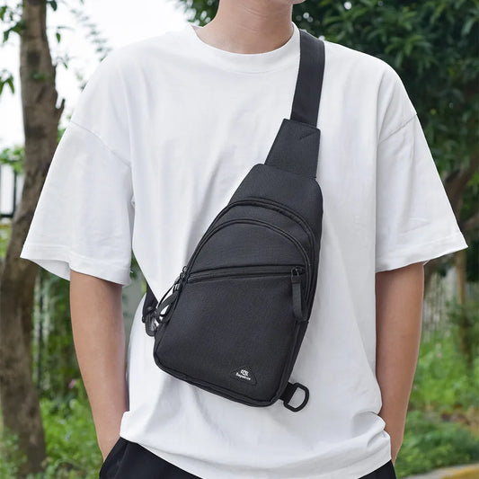 Chest Bag Men's Single Shoulder Crossbody Bag Large Capacity Oxford Cloth Outdoor Travel Backpack Men's Chest Bag