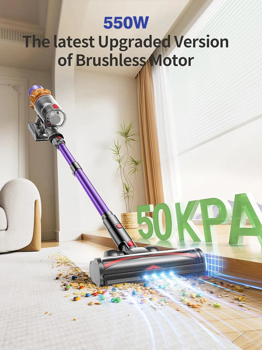 Armo V18 550W 50kPa Suction Power Handheld Wireless Vacuum Cleaner 6 in 1  LED Display Cordless Vacuum Handheld Sweeper Machine