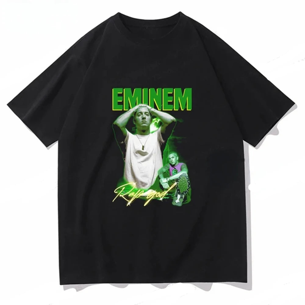 Summer Eminem T Shirt Men Fashion T-shirt Cotton Tshirt Kids Hip Hop Tops Tees Women Tshirt Y2k Camiseta Boy Tees Rapper 82902