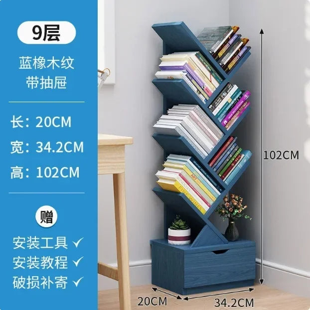 Modern Children's TreeShaped Bookshelf  FloortoCeiling Design, Living Room Storage Bookcase, Innovative Home Library