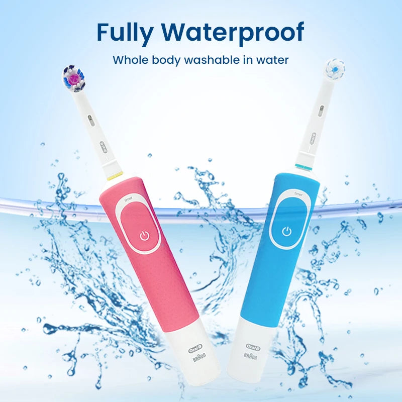 Oral B Vitality 100 Electric Rechargeable Toothbrush Cross Action Clean for Adults Timer Waterproof Tooth Brush