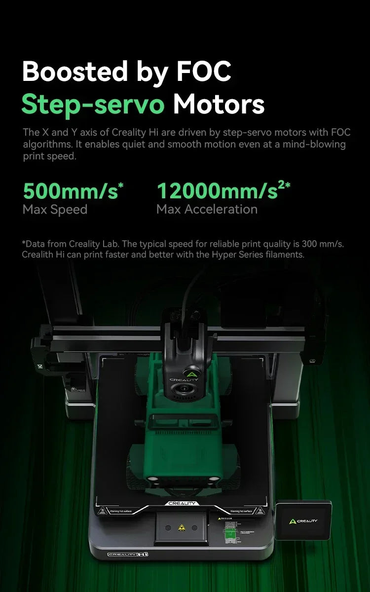 Creality Hi 3D Printer Core XZ Motion 500mm/S Speed Metal Build Printer Auto Leveling Direct Drive Extruder Multi-color printing