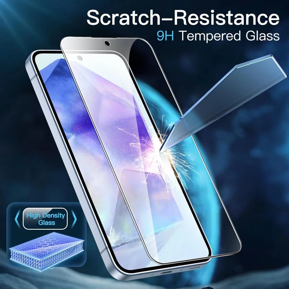 3PCS HD Tempered Glass For Samsung A16 A26 A36 A56 A55 A53 A54 A35 A25 A15 Screen Protector Samsung Galaxy S25 S24 Ultra Cristal Templado S24 FE S23 S22 S21 Plus