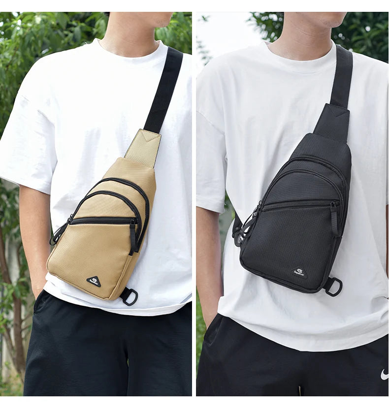 Chest Bag Men's Single Shoulder Crossbody Bag Large Capacity Oxford Cloth Outdoor Travel Backpack Men's Chest Bag