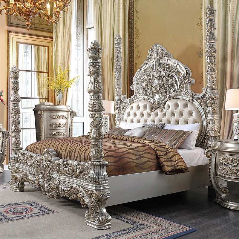 Double Light Luxury Bed Wedding European Frame Apartment Wedding Bed Modern High End Design Cama De Casal Bedroom Furniture