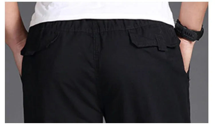 Summer thin cotton casual pants men loose straight leg 2024 new men's pants trend all matching men's long pants