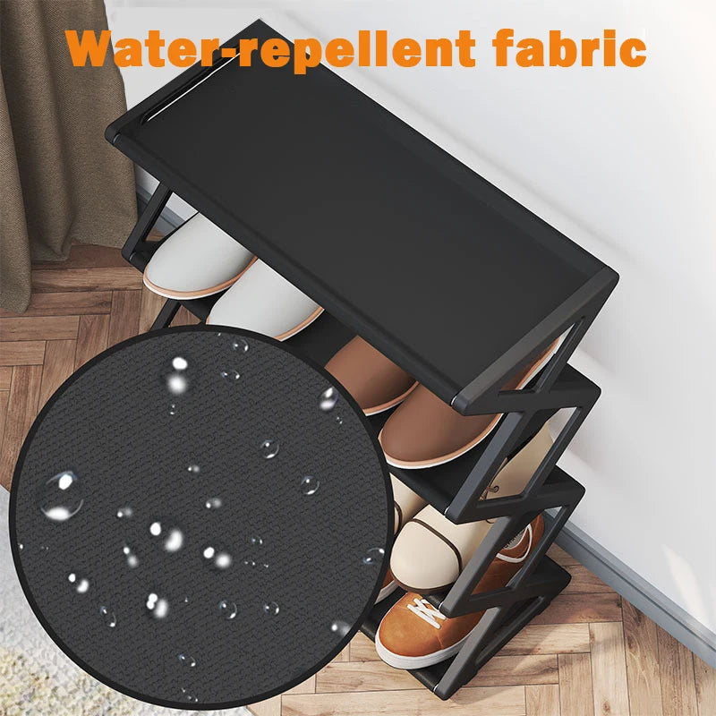 Household Simple MultiLayer Space-Saving X-Shaped Shoe Rack Dust-proof Storage shelf Multi-purpose For Student Dormitory Doorway