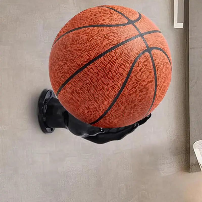 Basketball Wall Mount 2X Hand Shaped Basketball Display Stand Soccer Wall Decor For Soccer Basketball Volleyball Sports Room