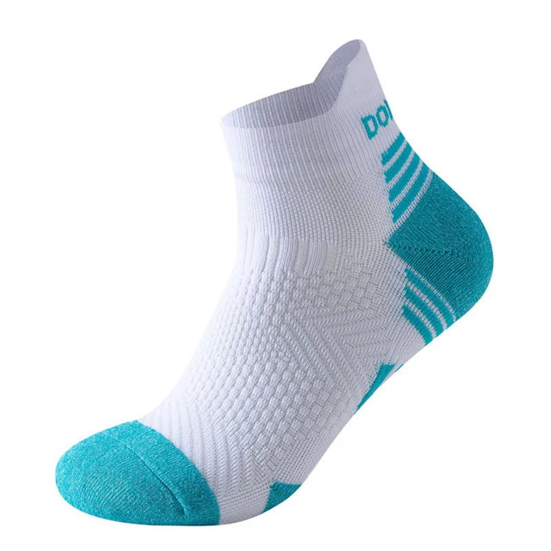 2023 Professional Marathon Running Sock Men Women Sports Fitness Thickened Cushioned Short Tube Low Cut Boat Ankle Socks