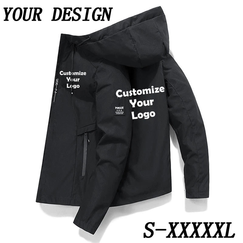 Customized New Fashion Men's Zipper Jacket and Coat Jacket and Outdoor Loading Casual Clothing Street Clothing